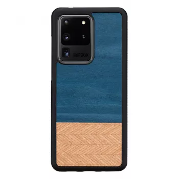 Aizsargājošs viedtālruņa maciņš Man and Wood Galaxy S20 Ultra Denim Melns