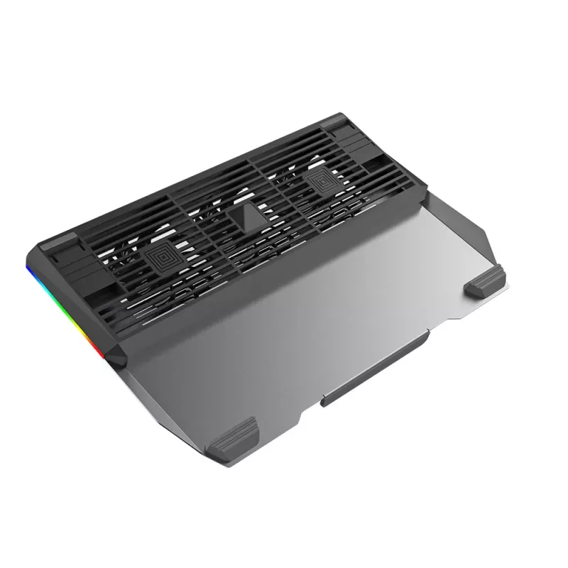 Klēpjdatora dzesētājs Tellur TLL491321 17,3 collu klēpjdatoriem, 3 ventilatori, RGB LED apgaismojums