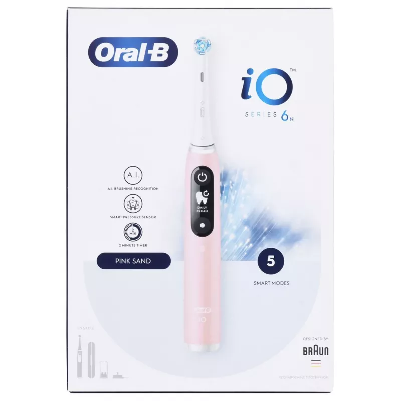 Oral-B iO6 Rozā elektriskā zobu birste