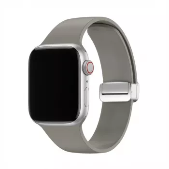 Siksniņa GUAN Premium Plus Apple Watch 40mm 41mm 38mm 42mm — pelēka/melna