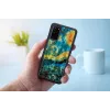 Aizsargājošs tālruņa vāciņš iKins Samsung Galaxy S20 — melns zvaigžņotas nakts dizains