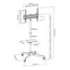 SBOX televizora sienas stiprinājums FS-224-2 32–55 collu ekrāniem, 35 kg slodze, VESA līdz 400×400