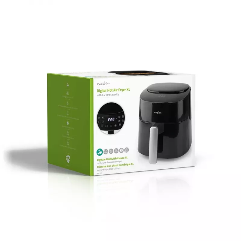 Gaisa fritieris Nedis KAAF160BK ar vienu grozu 4.2 L 1300 W Melns