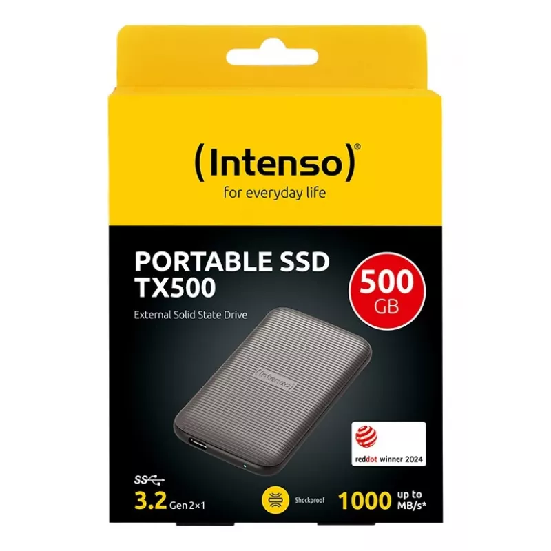 SSD disks Intenso 500GB USB Type-C 3.2 Gen 2 Brūns