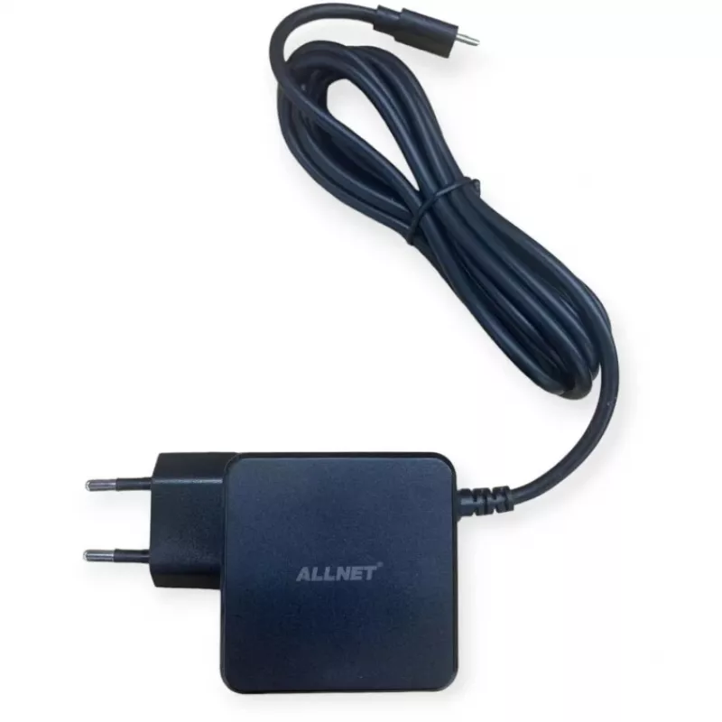 Barošanas bloks ALLNET PSU-GaNPD-USB-F1C-45W 45 W USB-C PD lādētājs ar 2 m kabeli un ES spraudni