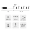 LED virtenes gaismas Extralink 200 spuldzes auksti baltas, diametrs 3+ mm, garums 16 m