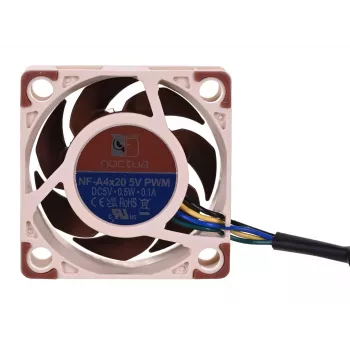 Noctua ventilators NF-A4X20 5V PWM — 40×20 mm, 5 V, 4-pin PWM, 1100–5000 apgr./min., 9,4 m³/h