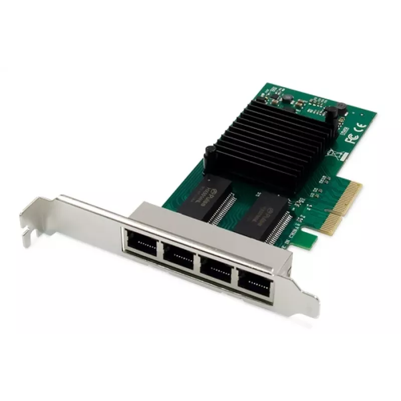 DIGITUS 4 Portu Gigabit Ethernet tīkla karte, RJ45, PCI Express, Intel I350
