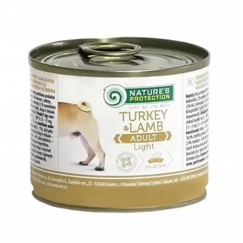 NATURE'S PROTECTION Adult Light Turkey and Lamb - mitrā suņu barība - 200 g