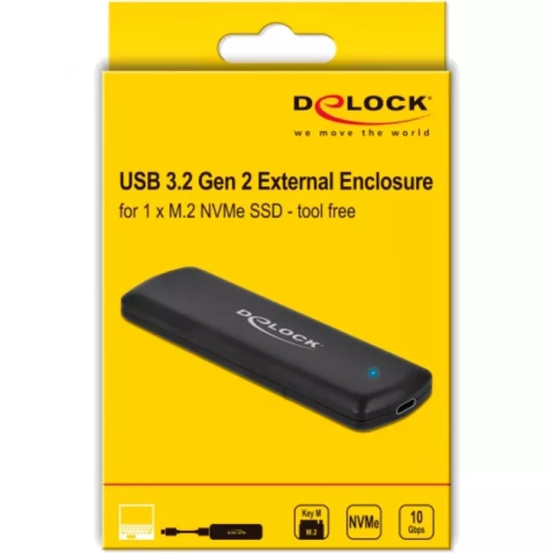 SSD korpuss DeLOCK 42615 Melns M.2