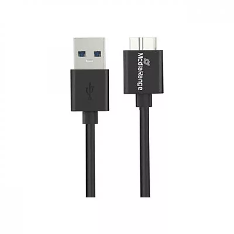 USB kabelis MediaRange MRCS240 — USB A uz Micro-USB B, USB 3.2 Gen 1 (3.1 Gen 1), 1.8 m, melns