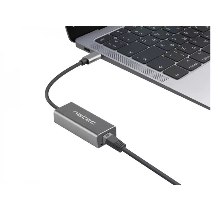 NATEC Cricket USB 3.2 Gen 1 Type-C pelēks Ethernet centrmezgls 1000 Mbit/s