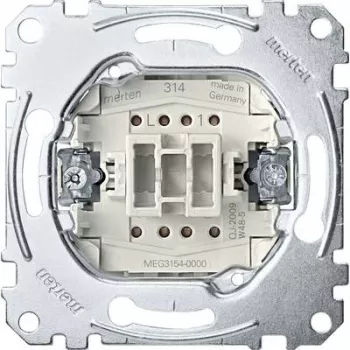 Spiedpogas slēdzis Merten MEG3154-0000, 1P, metālisks, 250 V AC, 10 A
