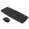 Bezvadu tastatūras un peles komplekts Tellur Basic Melns — 2,4 GHz, USB uztvērējs, kompakts izkārtojums