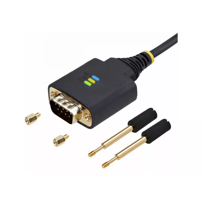 StarTech.com 13 pēdas (4 m) 2 portu USB–RS232 adaptera kabelis, maināmas DB9 skrūves/uzgriežņi, COM porta atkārtota piešķiršana, USB-A uz DB9 RS232, FTDI, 4. līmeņa ESD aizsardzība, Windows/macOS/ChromeOS/Linux – izturīga TPE konstrukcija