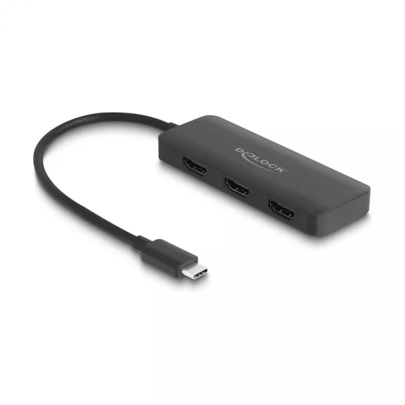 DeLOCK USB Type-C sadalītājs DP Alt Mode uz 3 x HDMI MST 4K 60 Hz
