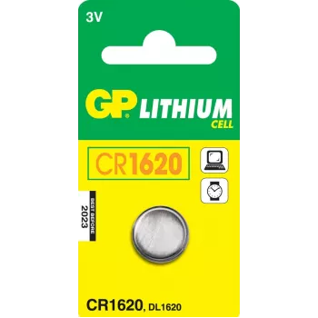 Vienreizējā baterija GP Batteries CR1620 litija elements