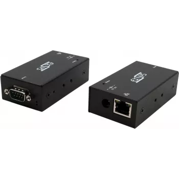 Seriālo ierīču serveris Exsys EX-6111-2POE Ethernet uz 1×RS-232 ar PoE un 5V/4A barošanas bloku