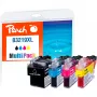 Peach PI500-245 tintes kasetne 4 gb Melna, Ciāna, fuksīna, Dzeltena