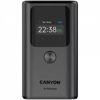 Pārnēsājams barošanas bloks CANYON OnPower 130 TFT 10000 mAh