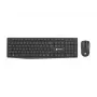 Vadu USB pilna izmēra tastatūras un peles komplekts NATEC SQUID — QWERTY US International, 105 taustiņi, melns, 1600 DPI pele