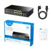 Cudy FS1010P tīkla slēdzis Fast Ethernet (10/100) Power over Ethernet (PoE) Melns