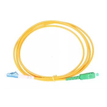 Optiskās šķiedras ielāpu vads Extralink LC/UPC – SC/APC, vienmoda G.652D, simplekss, 3 mm apvalks, 2 m