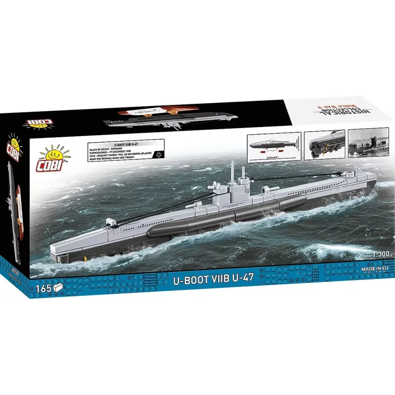 Zemūdenes modelis Cobi U-47 T.VIIB 1:300 komplekts, zīmols Cobi, modelis 4858
