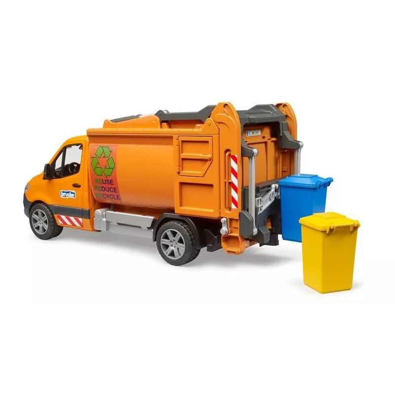 BRUDER modelis MB Sprinter pašvaldības atkritumu vedējs BR-02682, mēroga rotaļu kopija
