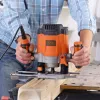 Frēze/apgriešanas iekārta Melns & Decker KW1200EKA-QS — kompakta frēze ar regulējamu dziļuma iestatījumu, ergonomisku dizainu
