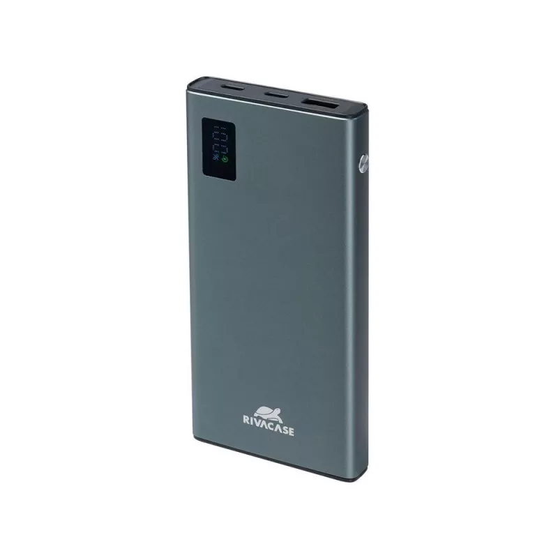 Ārējais akumulators Rivacase VA1021 10000mAh, divas USB izejas, LED indikatori, kompakts pārnēsājams lādētājs