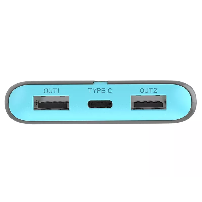 PowerBank EnerGo 10000mAh pelēkzils