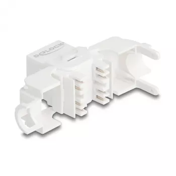 Keystone modulis DELOCK 90722 plakans RJ-45 balts, 16×36×20.8 mm