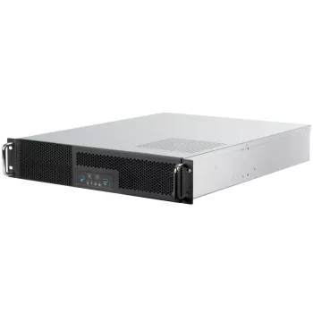 SilverStone RM23-502 Rackmount Server Chassis, ATX, USB 3.0 - 2U - Melns