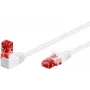 Goobay CAT 6 komutācijas kabelis 1x 90° leņķī, U/UTP, balts, 10 m - fiksatora izciļņa augšpusē, CCA vara sakausējums (51526)