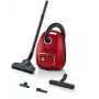 Putekļsūcējs Bosch BGB 41RD3H — 600 W, 4 L putekļu maisiņš, HEPA filtrs, 11 m darba rādiuss, teleskopiskā caurule, sarkans