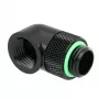 Barrow adapteris 90 grādi G1/4 AG uz G1/4 IG - grozāms, melns (TWT90-v2.5 b)