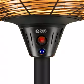 Elektriskais stāvošais infrasarkanais terases sildītājs TARGUS TB2068S-01, 2000 W, 3 jaudas līmeņi, IP45, līdz 20 m²