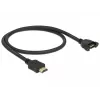 HDMI kabelis DeLOCK 85463 0.5 m A tipa vīrs- sieviete melns