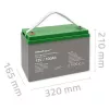 Qoltec 53038 AGM akumulators | 12V | 100Ah | maks. 1200A