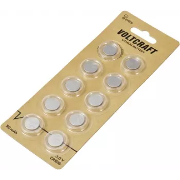Voltcraft pogu baterija CR 1616 3 V 10 gab. 50 mAh litija VC-11888550 (VC-11888550)