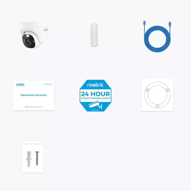 Reolink P334 - Viedā 4K 8MP Ultra HD āra PoE drošības kamera, atbalsta 256GB un Personas/Transportlīdzekļa/Mājdzīvnieka noteikšanu