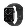 Viedpulkstenis Apple Watch Series 11 GPS + Cellular 46mm Slate Titanium korpuss Black Sport Band M/L