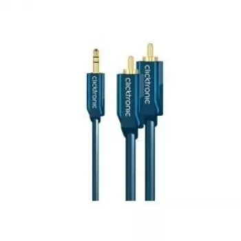Audio kabelis 3,5 mm – 2 x RCA ClickTronic 10 m MP3 adapteris