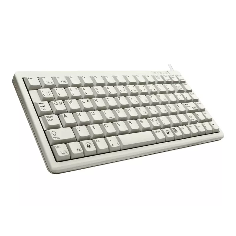 Cherry G84-4100 kompakta klaviatūra, gaiši pelēka, USB/PS/2