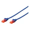 Tīkla kabelis Digitus CAT 6 U/UTP RJ-45 Cat6 0.25m Zils