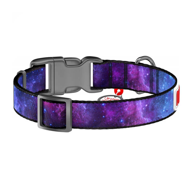 Suņu kaklasiksna Waudog NASA21 neilona izmērs M, 20 mm platums