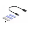 SSD korpuss DeLOCK USB 3.2 Gen 2 priekš PlayStation5 M.2 NVMe bez instrumentiem