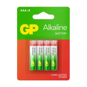 Alkaline AAA baterijas GP Long Lasting Power 1,5 V, iepakojums pa 20 gab.