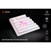 SAVIO PHENIX WHITE bezvadu mehāniskā tastatūra, Gateron Red Pro, ABS